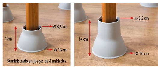 Otra imagen de Conos de elevación. Patas Elefante